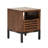 Miller Solid Wood Nightstand, Rustic Bedroom Side Table with Storage