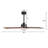 48 In. 4 Solidwood Walnut Blades Dc Motor Indoor Standard Ceiling Fan With Remote Downrod-430061719-430061715-434971815