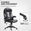 Fauteuil de massage avec vibration 6 points, noir-592649924