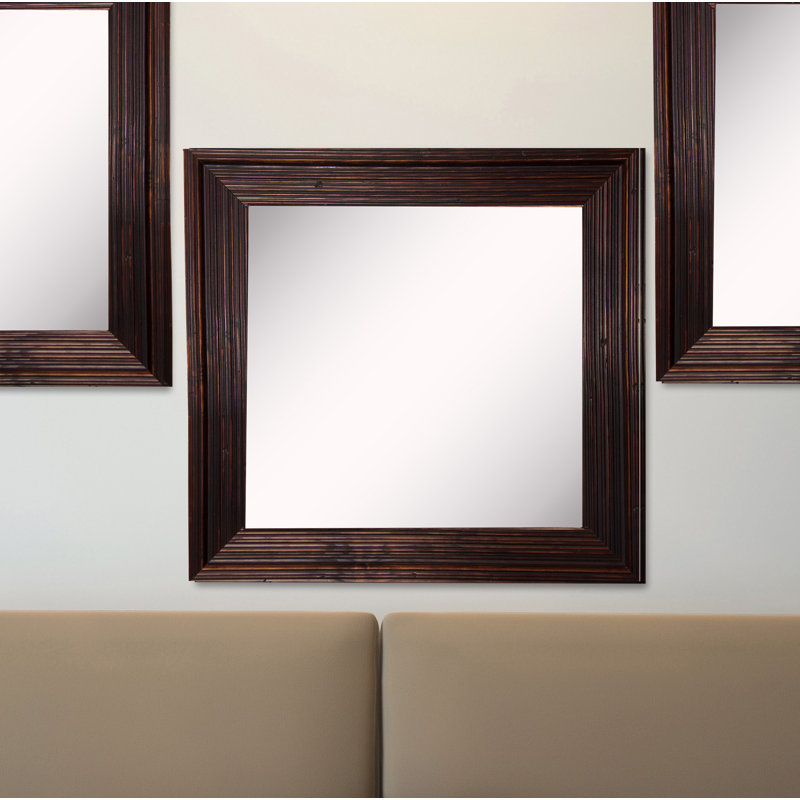 Ukiah Solid Wood Flat Wall Mirror