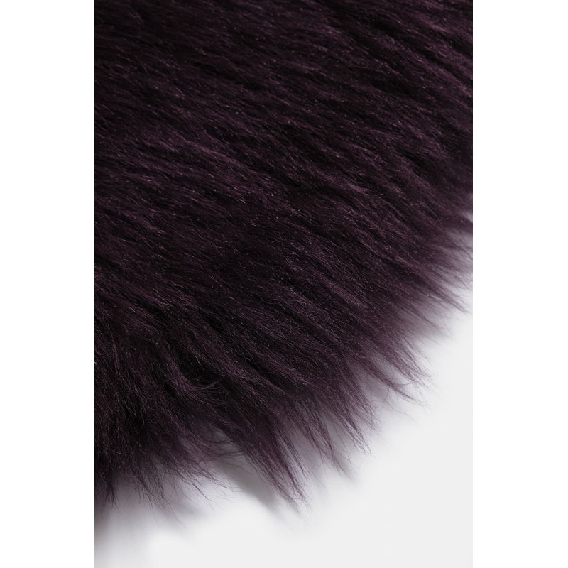 Slyvia Solid Colour Sheepskin Area Rug, Novelty 75cm x 100cm