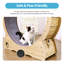 Roue d'exercice pour chat avec jouet interactif pour chats d'intérieur avec piste remplaçable et verrou de sécurité-2050545212