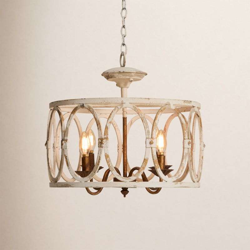 Plafonnier semi-encastré 18 po 4 lumières Jeffrey
