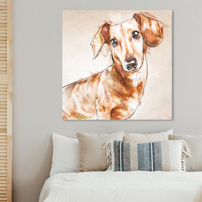 «Watercolor Dachshund», reproduction d'art