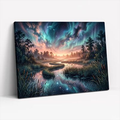 Northern Lights, reproduction d'art sur toile, ensemble de 1