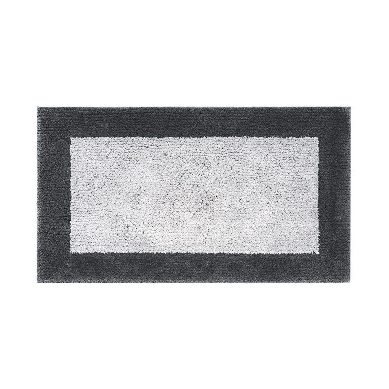 Bicolore Bath Rug, Silver/Storm, 20" W x 31" L