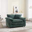 Fauteuil d'appoint avec repose-pieds Modern Chenille-846004395