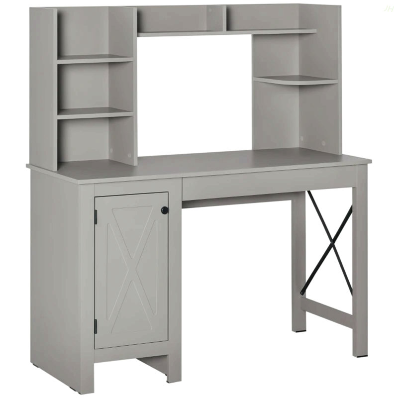 Bureau personnel, bureau d'ordinateur, bureau d'écriture, Gris