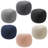  Casafield Round Pouf Ottoman, Cotton Knit Upholstered Footrest - Light Gray-197445878