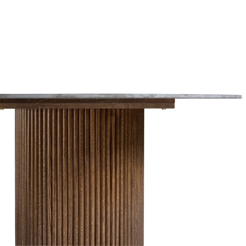 Delone Round Dining Table, Black