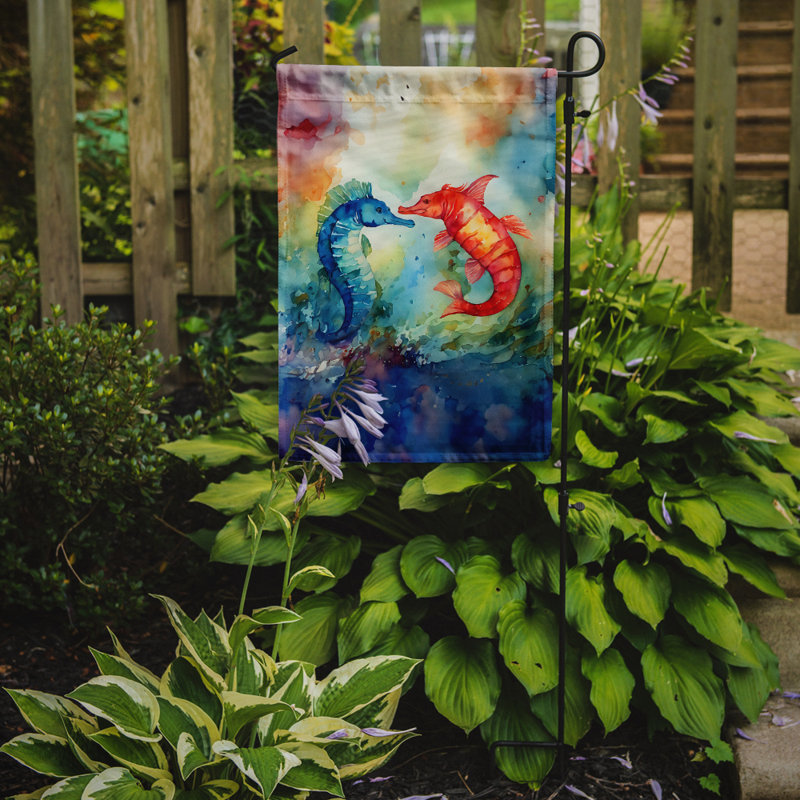 Drapeau de jardin double en polyester H 15,5 po x l 11,25 po