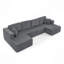 Canapé modulaire en forme de U, canapé modulaire en velours côtelé de style minimaliste moderne-445637707