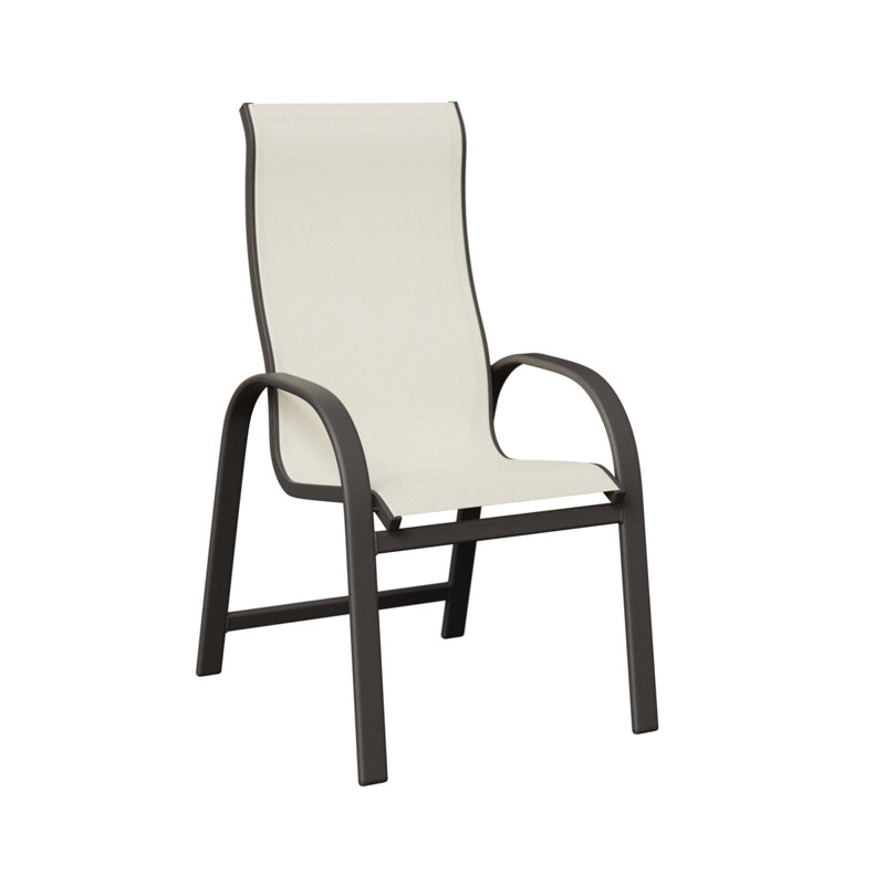Chaise de salle à manger Amma Graphite, Aluminium graphite moucheté, Blanc