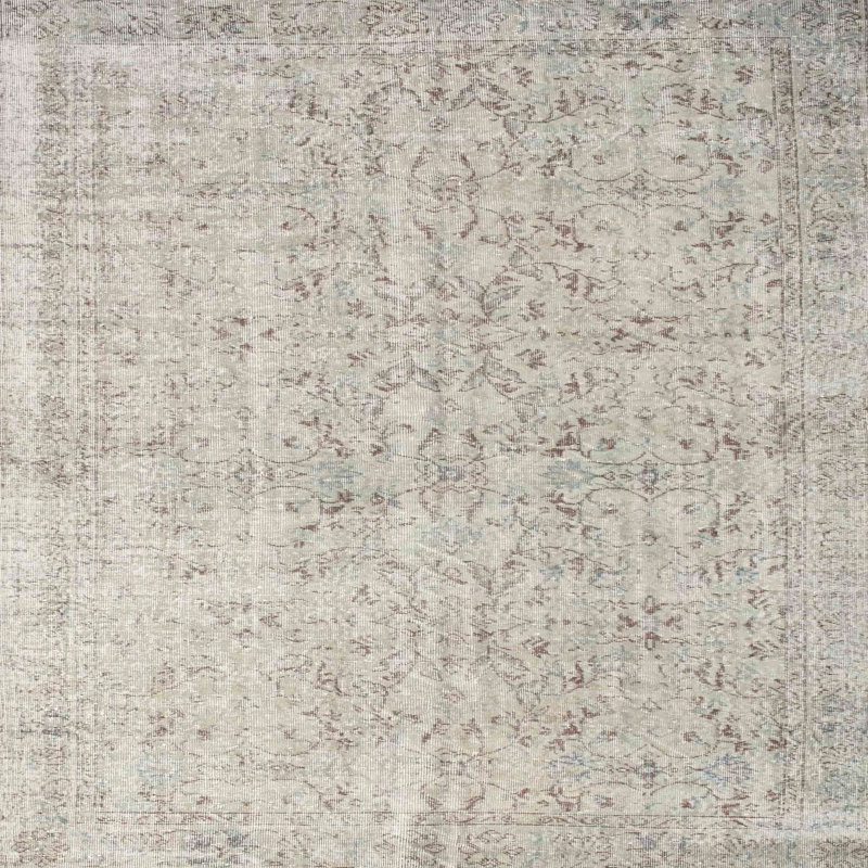 Tapis floral gris, Carré 8 pi
