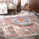 Afreena Oriental Blue/Orange Area Rug