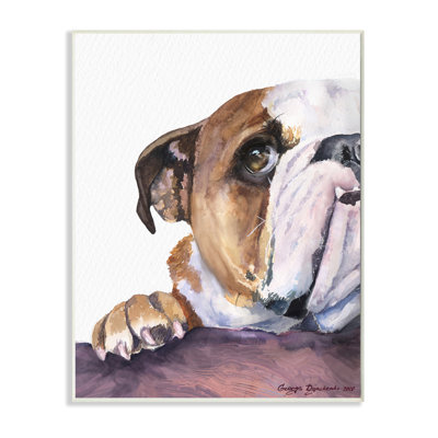 Portrait d'un chien curieux bouledogue anglais