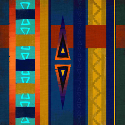 " African Blanket 4 " Painting Print