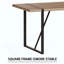 Ensemble de 4 tables de salle à manger en bois aggloméré et chaises de salle à manger modernes