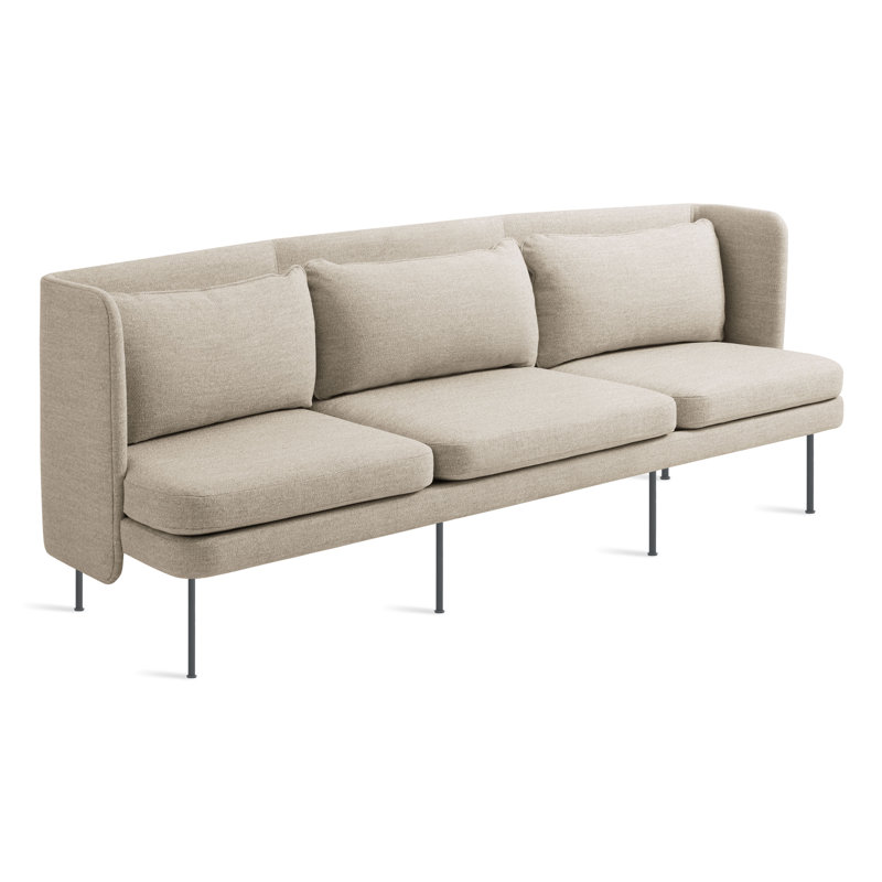 Bloke Sofa, Tait Stone Textured Basketweave, 34" H x 95" W x 32" D, Slate