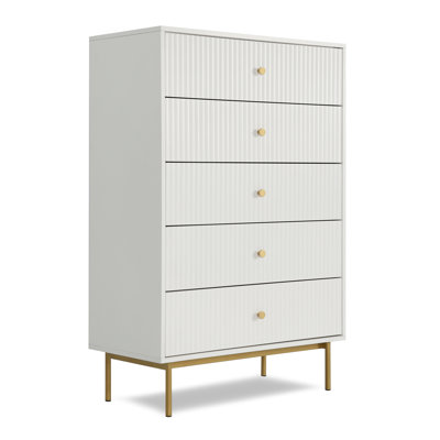 Bartko 80cm W 5 - Drawer Chest of Drawers