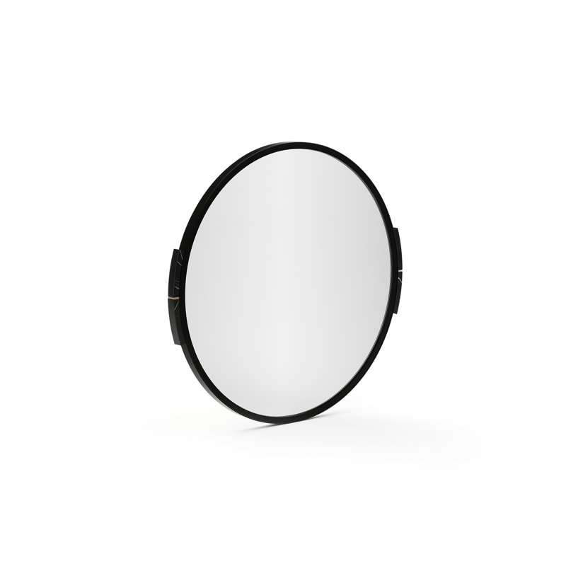 Overlap Wall Mirror Dark, Piano Black