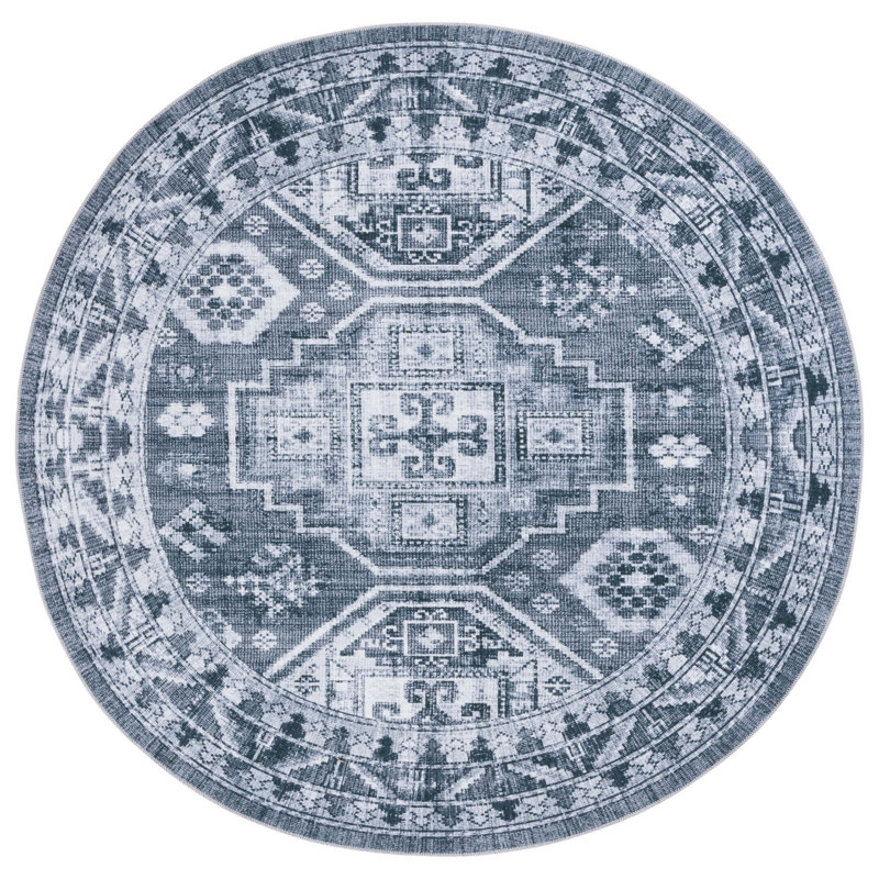 Arizona Performance Machine Washable Oriental Rug, Round 6'