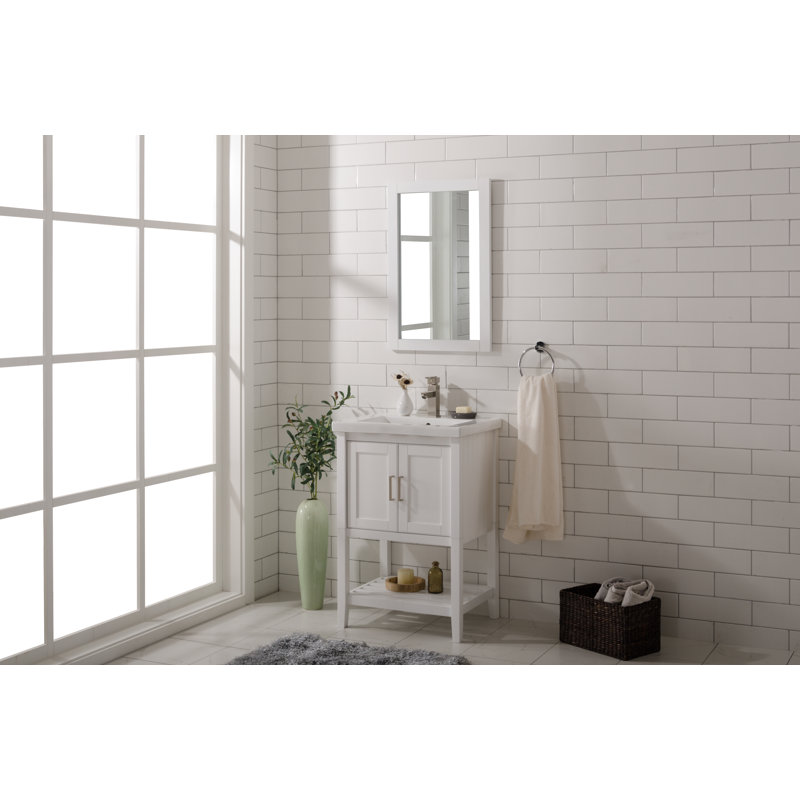 Ensemble de meuble-lavabo simple 24 po Groth, Blanc
