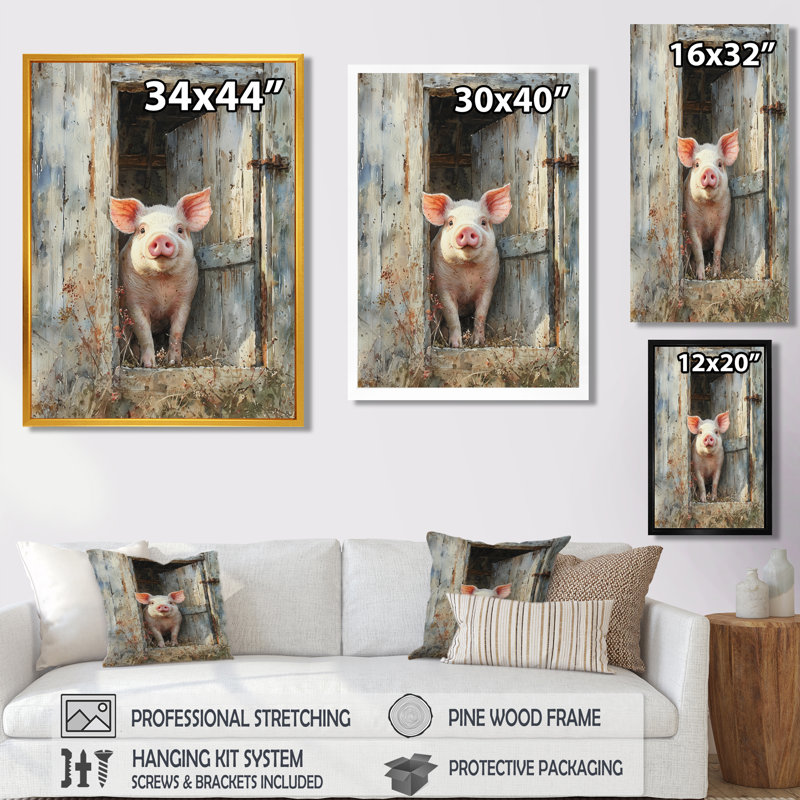 Donia - Animals Canvas Prints, 20" H x 12" W, Single Picture Framed Print, Gold