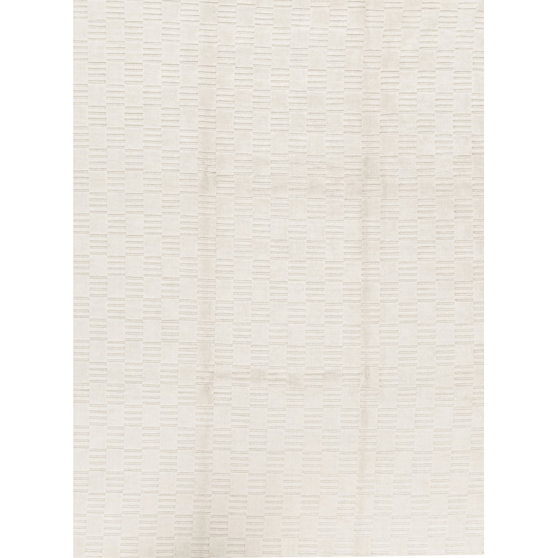 Tapis beige noué à la main de haute qualité