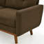 65" Nubby Upholstery Fabric Square Arm Loveseat-156967504