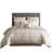 Rely 10Pc Coverlet King Size Comforter Set, Woven Jacquard, Ivory-111572235
