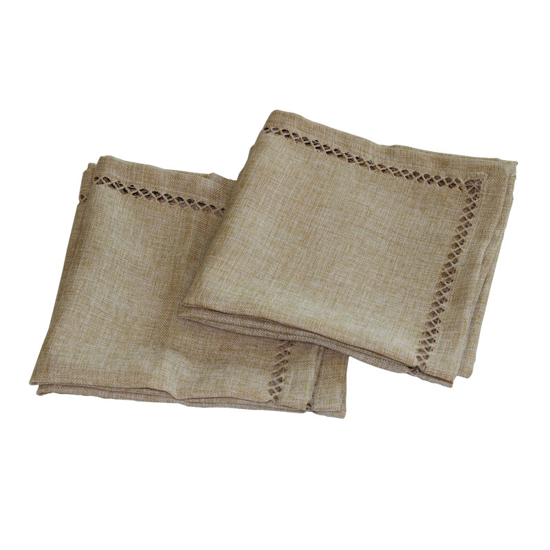 Woodcreek Polyester Square Napkin, Oatmeal