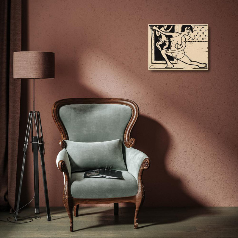 "Danseur à l'entraînement" par Ernst Ludwig Kirchner - Art mural sur toile tendue avec châssis, H 24 po x l 17 po