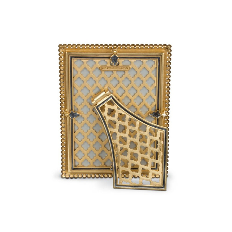 Lucas Metal Picture Frame, Green/Gold, 5" x 7"