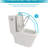 White Ceramic Toilet With Stable And Powerful Flushing - Soft Closing Seat, Siphon Flushing, Low Water Absorption, Robust One Piece Clean Close Potent
