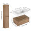 Meuble-lavabo mural de 30 po avec lavabo en résine et armoire latérale, tiroir à fermeture en douceur (KD-Packing), armoire combinée 09430IMO-Sc00112imox2