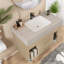 Meuble-lavabo moderne (doit inclure le meuble-lavabo et le lavabo) avec rangement