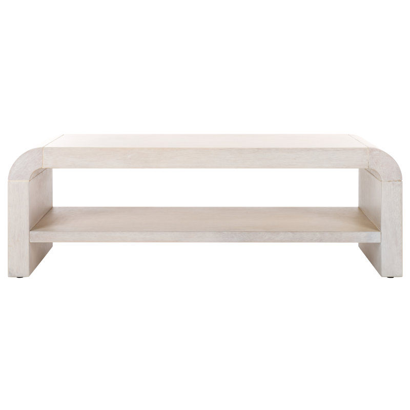 Atalanta 1 Shelf Coffee Table, White Wash