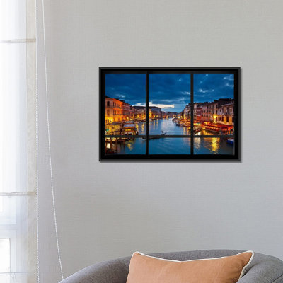 Windows of the World Venice City Skyline Window View Photographic Print on Wrapped Canvas