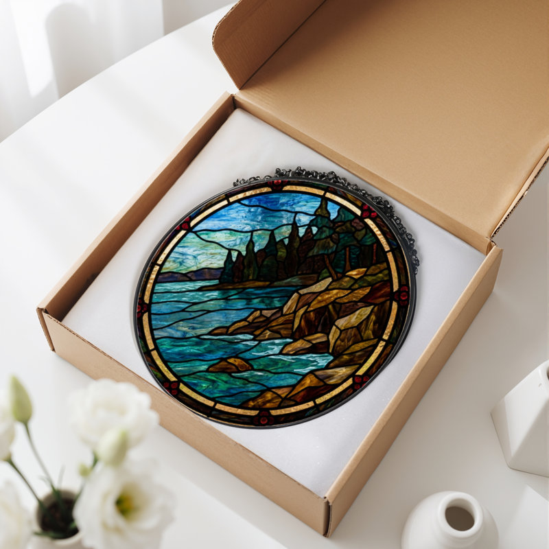 Panneau de vitrail en verre coloré 12 "H, H 12 po x l 12 po