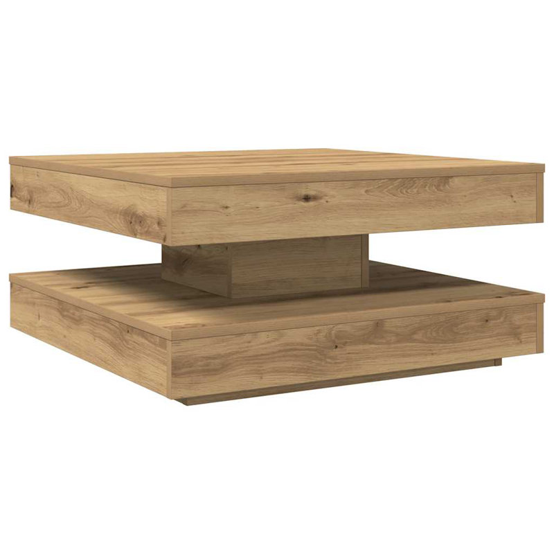 Coffee Table with Storage, Artisan Oak, 34.5" H x 70" L x 70" W