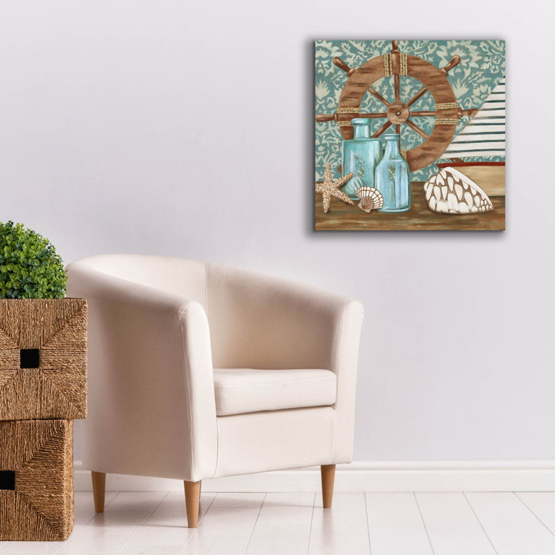  «Nautical Collection 1» par Chariklia Zarris, art mural sur toile, 26 po x 26 po, H 26 po x l 26 po