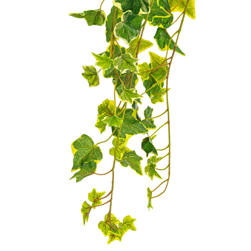 Artificial Varigated Ivy Hanging Bush, 34" H x 8" W x 10" D