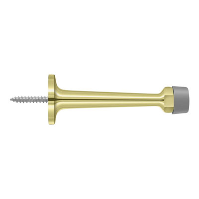 Deltana BDS30U3-UNL 3-1/4" Baseboard Door Bumper, Solid Brass in Unlacquered Brass