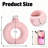 Modern Matte Ceramic Donut Vase - Hollow Circle Design, Pink, 7.5”