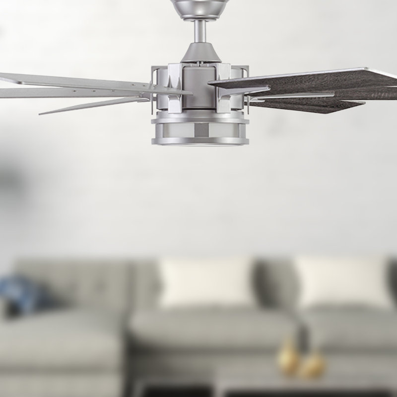 Kaliza 56'' Ceiling Fan with LED Lights and Remote Included, Pewter
