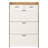 Shoe Cabinet With 3 Hidden Flip Drawers & 2 Storage Drawer,Particle Board Narrow Shoe Storage Cabinet,Freestanding Shoe Organizer Cabinet For Entryway Hallway-759549826