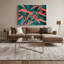 «Geometric Abstraction 42», art mural sur toile bleue-120508634