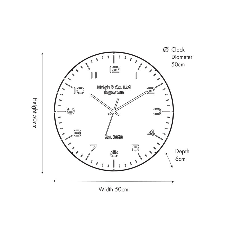 Wall Clock, Black/Cream