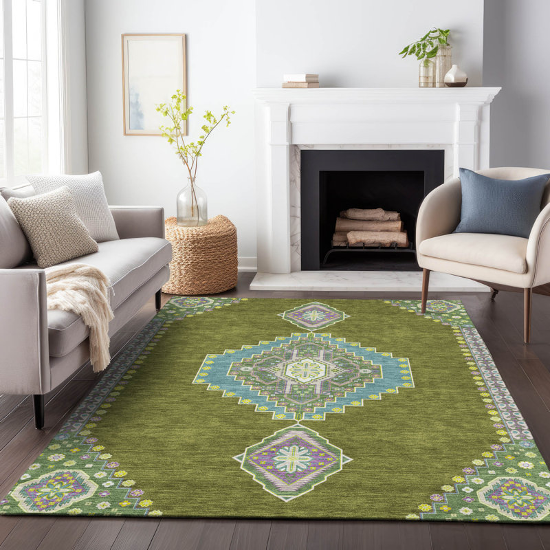 Tapis vert intérieur / extérieur Elira , 10 pi x 14 pi